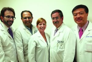 From L- R: Jonathan Kaplan, M.D., Morris Naus, M.D., Andi D’Avanzo ARNP, Michael Blum, M.D. and James Chong, M.D.